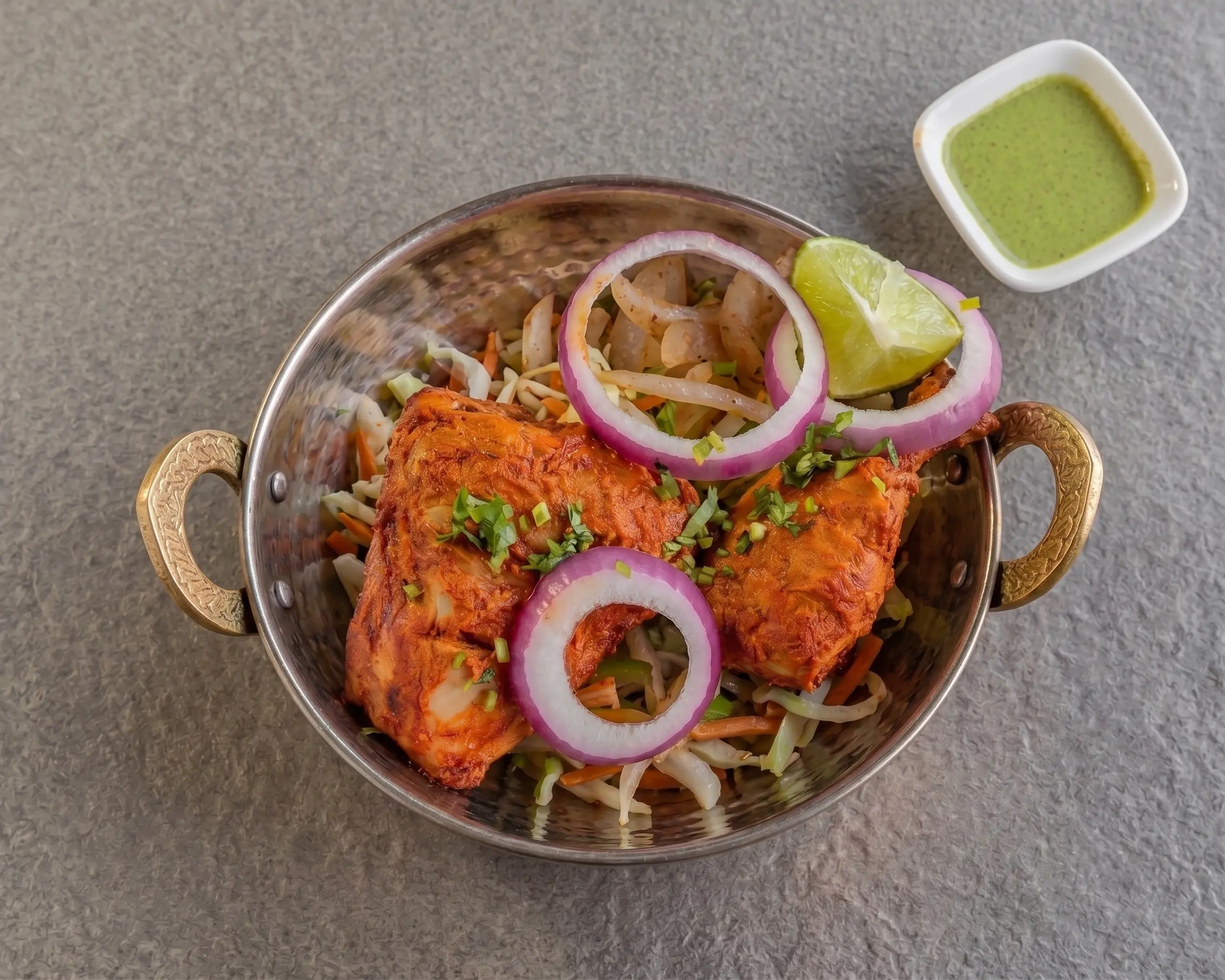 Tandoori chicken legs at Haandi Indian Cuisine Calgary
